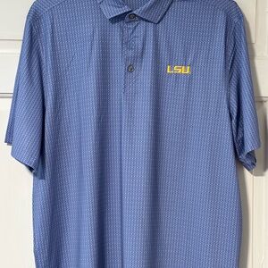 Cutter & Buck  LSU  Tiger Polo   Blue Size Large
